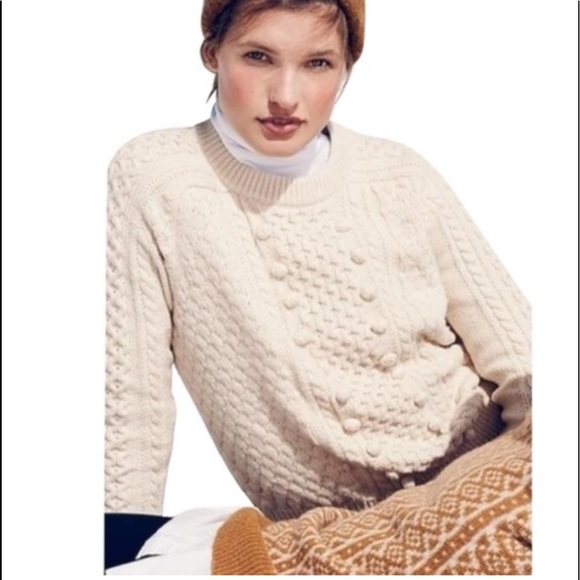 j crew cable knit sweater